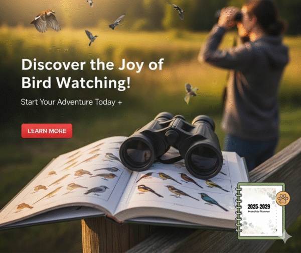 the beginner’s guide to bird watching + free pet care planner