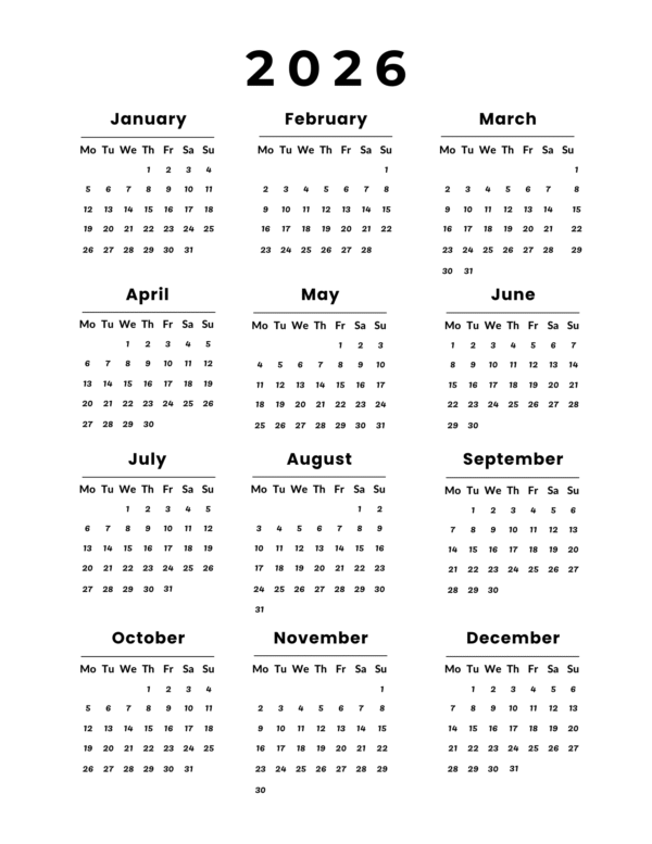 5 year monthly planner (2025–2029) + free smoothie ebook